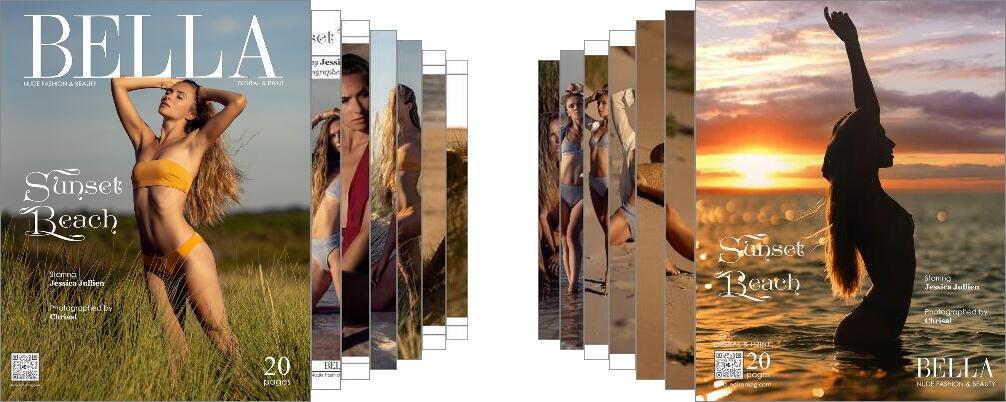 Jessica Jullien - Sunset Beach digital - Bella Nude and Fashion Magazine